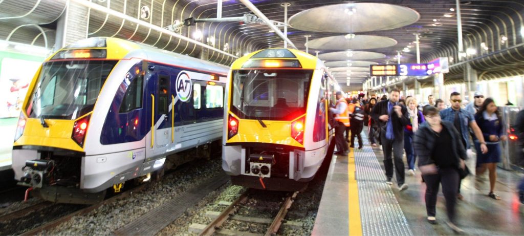 Transdev Auckland rail platform passangers
