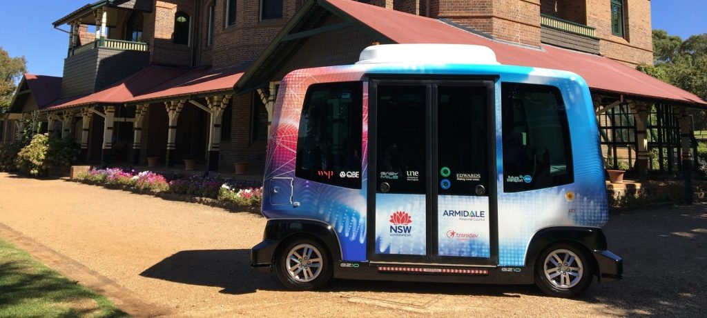Armidale Regional Driverless Initiative fully autonomous shuttle