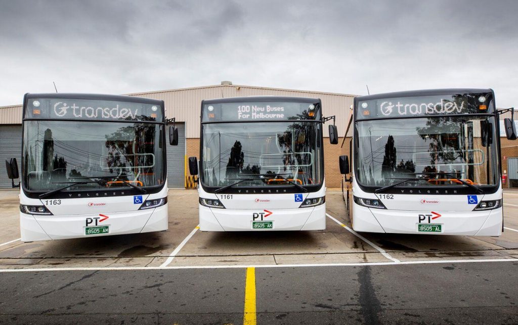 Image of new Transdev Melbourne bus fleet