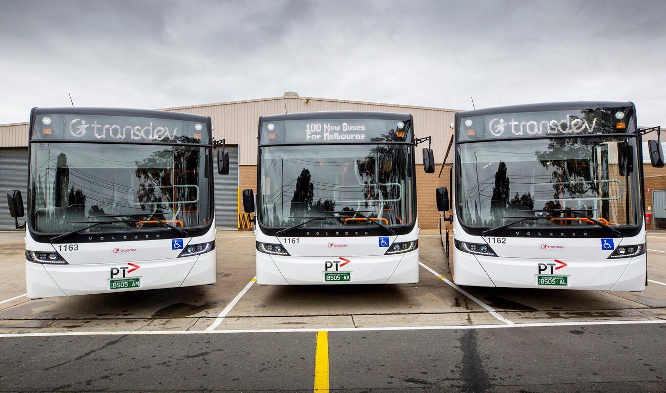 Image of new Transdev Melbourne bus fleet