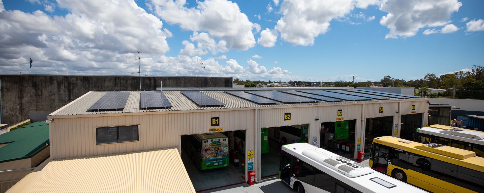 250 solar panels at Transdev’s Capalaba Depot, Brisbane