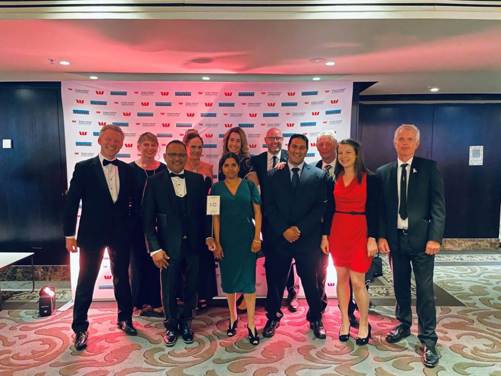 Auckland Rail team at the Westpac Auckland business awards