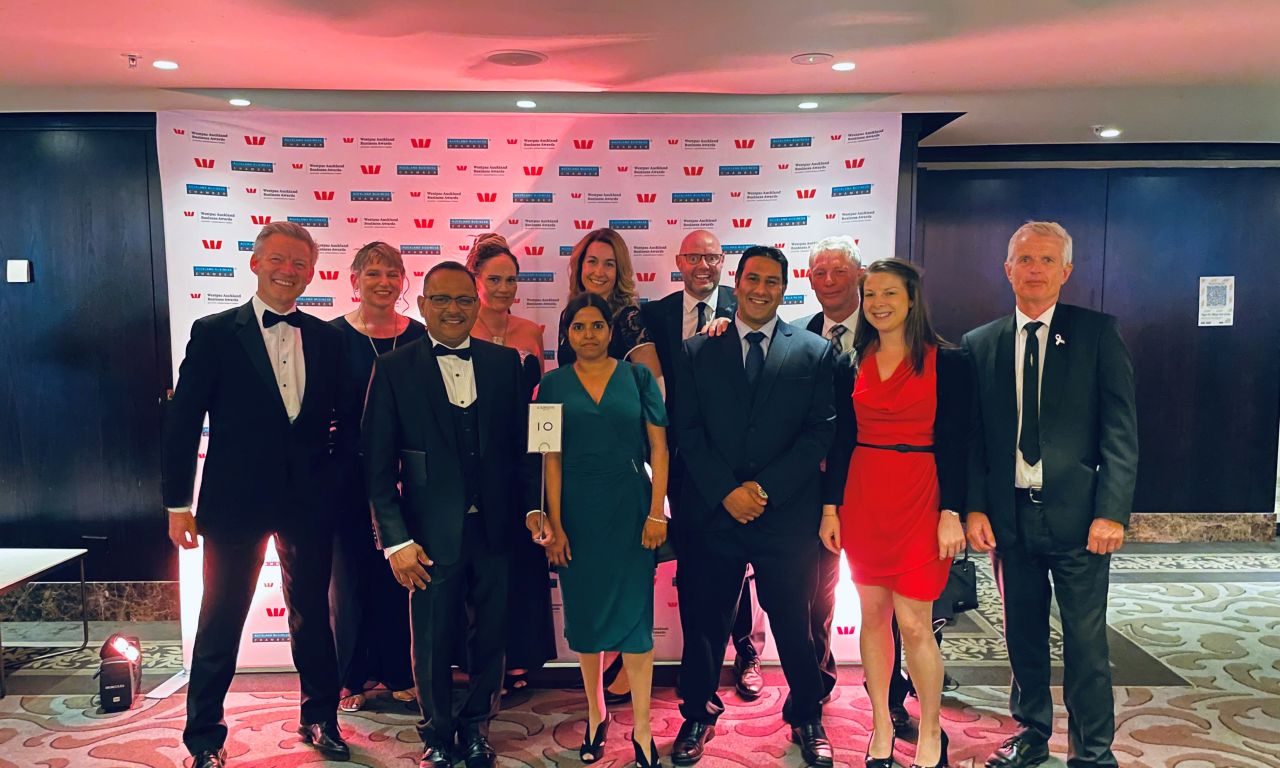 Auckland Rail team at the Westpac Auckland business awards
