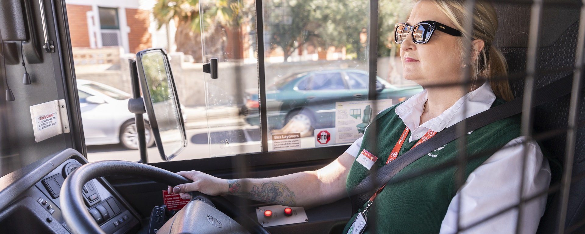 Female bus driver in Perth