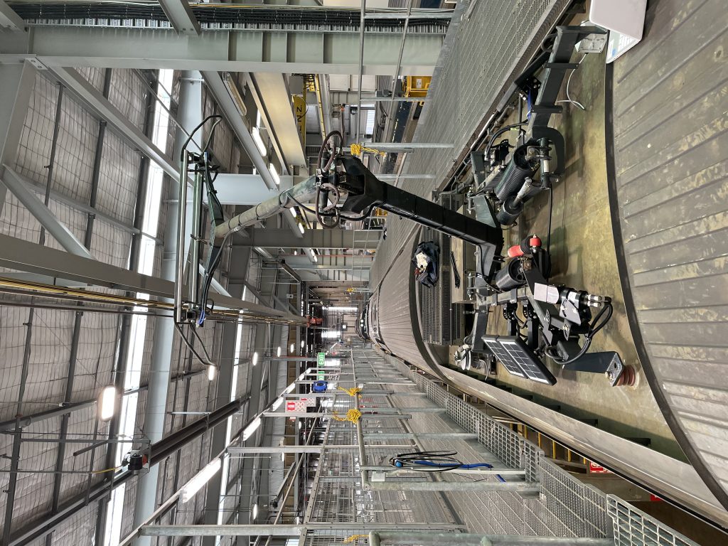 Image of new pantograph collision detection system being trialled in Wellington, New Zealand