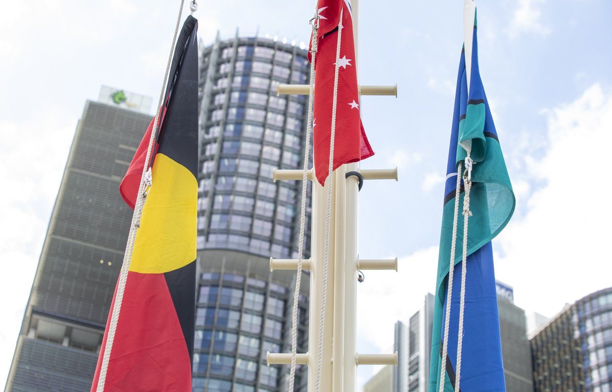 Image of Aboriginal and Torres Strait Islander flags