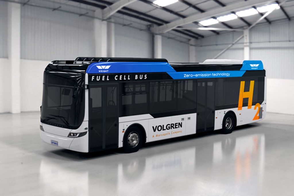 Mock up of a Volgren hydro bus.